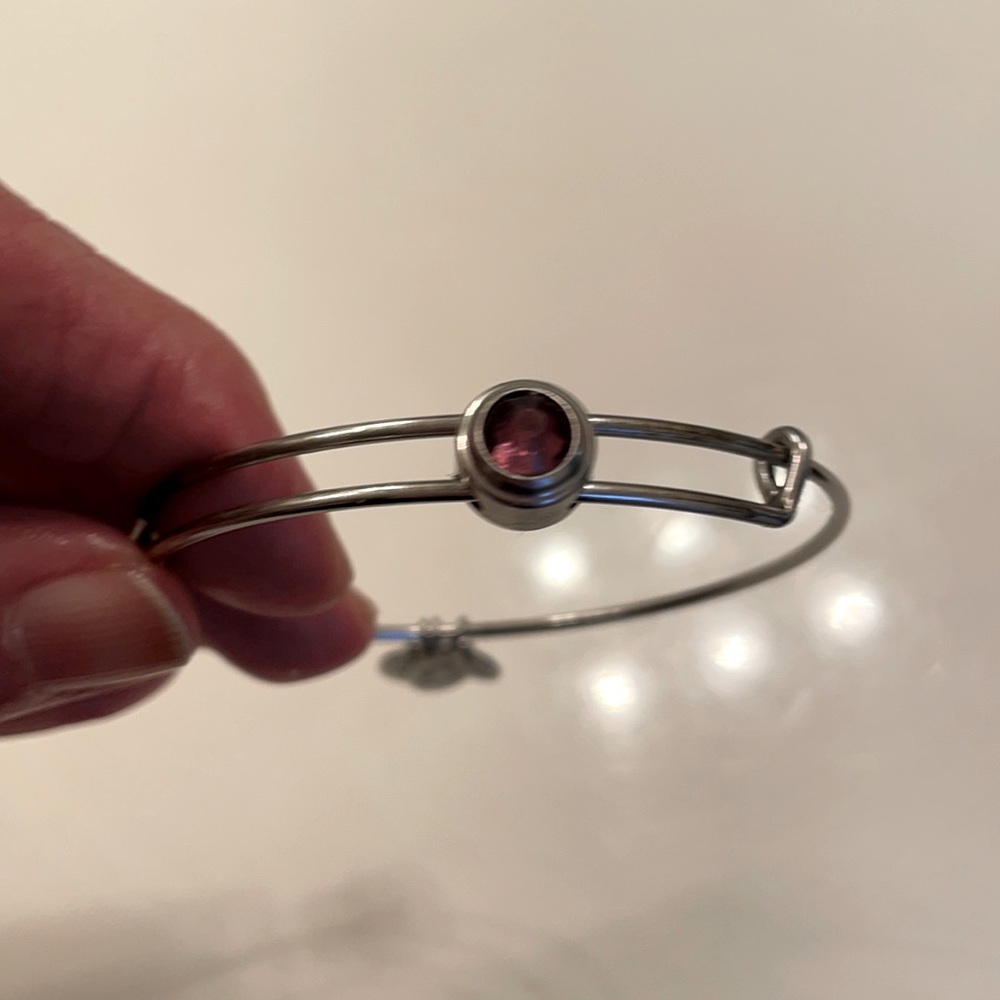 Alex and Ani purple stone bracelet
